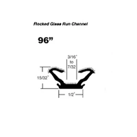 Flocked Window Channel.  96" Piece.  Each-WC 21-96