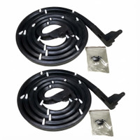Front Molded Door Seals with Clips.  For 4-Door Hardtop Only-LM 21-L