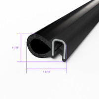 Pinchweld Trim Seal.  Made of all rubber, with a steel core sold by the foot.-TS 2