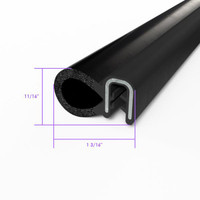 Sold By The Foot - Pinchweld Trim Seal. Made of all rubber, with a steel core-TS 2