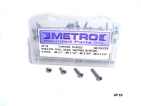 Phillips Oval Head Tapping Screws.  Chrome plated  -4P 10