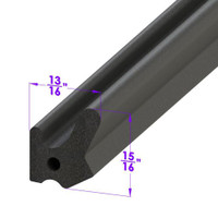 Sold By The Foot - Convertible Top Windshield Header Seal-LP 40-G