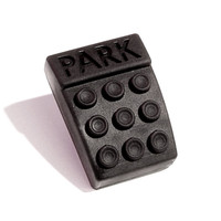Park Brake Pedal Pad.  1-1/4" wide X 2" long.  Each-CB 197 Park Brake Pedal Pad.  1-1/4" wide X 2" long.  Each-CB 197
