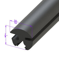 Windshield Seal with Lockstrip.  Made to accommodate chrome-LP 100-D