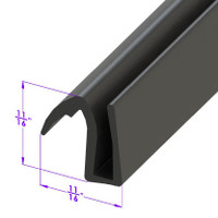 Sold By The Foot - Glass Setting Seal for Lower Side Window-LP 102-A