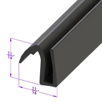 Sold By The Foot - Glass Setting Seal for Lower Side Window-LP 102-A