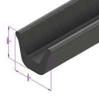 Sold By The Foot - Glass Setting Rubber Seal-LP 102-E