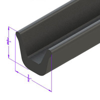 Glass Setting Rubber Seal.  Sold by the foot-LP 102-E