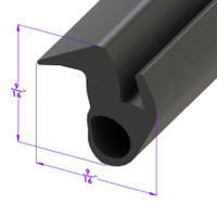 Back Hatch Seal.  Sold by the foot-LP 103-C