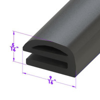 Rear Window Louver Seal.  Sold by the foot-LP 103-G