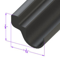 Sold By The Foot - Door Bottom Seal. Retained by metal strip-LP 104-A