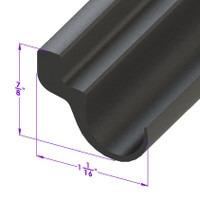 Door Bottom Seal.  Retained by metal strip Sold by the foot.-LP 104-A