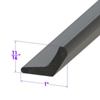 Sold By The Foot - Door Bottom Seal. Made of high-quality closed cell sponge-LP 104-J