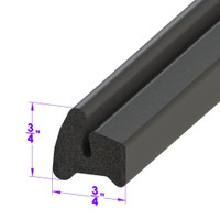 Sold By The Foot - Door Bottom Seal. Fits retainer channel-LP 104-K