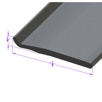 Side Roof-Rail Seal, window flipper to roof-LP 107-C/FT