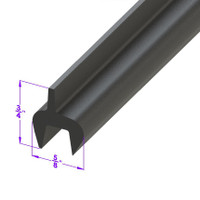 Swing-Out Lower Windshield Seal.  Sold by the foot-LP 108