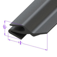 Sold By The Foot - Rear Bumper to Body Gravel Guard. 1-3/4" wide-LP 109-N/FT