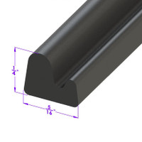 Bumper Guard to Body Seal, Cushion Trim.  Dark gray rubber-LP 109-O