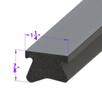 Roof Rail Seal.  Used above side windows.  Sold by the foot-LP 110-L