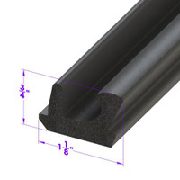 Sold By The Foot - Roof Rail Seal, Front. For 2-door hardtops-LP 110-MC