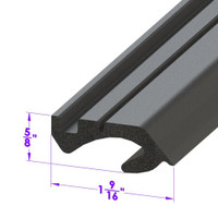 Roof Rail Seal, Front.  For Fastbacks-LP 110-MD
