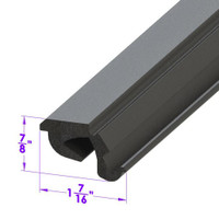 Sold By The Foot - Convertible top-rail seal-LP 110-MQ