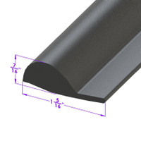 Rear Center Hardtop Seal.  Sold by the foot-LP 110-Z/FT
