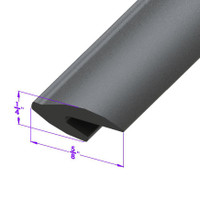 Sold By The Foot - Door Side Seal. Fits in steel track-LP 112-A