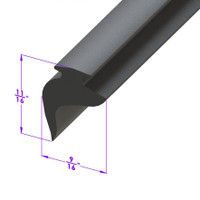 Door Side Seal.  Fits in track.  Sold by the foot-LP 112-D Door Side Seal.  Fits in track.  Sold by the foot-LP 112-D