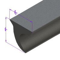 Sold By The Foot - Top Roof Rail Seal, for Convertibles-LP 12