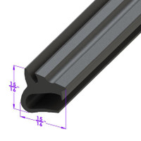 Sold By The Foot - Side Roof Rail Seal. Fits in metal retainer-LP 120-A