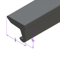 Roof Rail Seal, for Convertibles.  Fits in metal retainer-LP 12-C