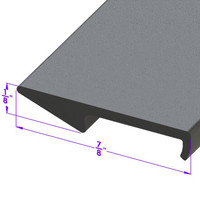 Sew-On Trim Molding.  Used for convertible tops-LP 12-T