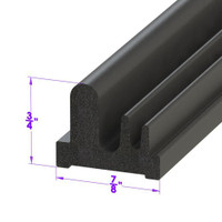 Sold By The Foot - Roof-rail seal. Fits '66-'72 Jeep Commando. 0.906 in. W x 0-LP 120-J