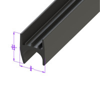 Lower Windshield Frame to Body Seal.  Sold by the foot-LP 13-A/FT