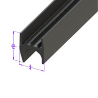 Sold By The Foot - Lower Windshield Frame to Body Seal-LP 13-A/FT