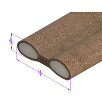 Sold By The Foot - Cowl and Hood Seal. Brown cloth, 13/16" wide-LP 14-D