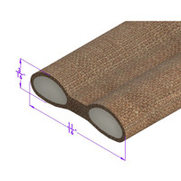 Cowl and Hood Seal.  Brown cloth, 13/16" wide-LP 14-D