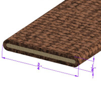 Cowl and Hood Seal.  Brown cloth, 11/16" wide-LP 14-H