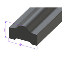 Sold By The Foot - Cowl and Hood Seal. All rubber-LP 14-I