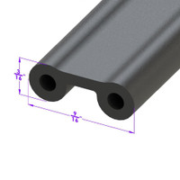Sold By The Foot - All Rubber Hood Lace, with double sealing bulbs, 5/8" wide-LP 14-P