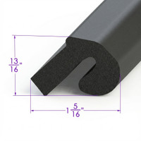 Hood Surround Seal.  Sold by the foot-LP 14-S