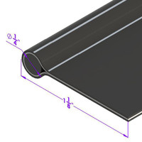 Sold By The Foot - Fender welt. Black-LP 16-D