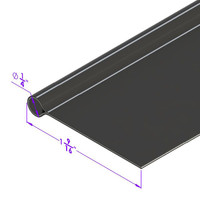 Fender welt. Chrome-like fabric. 3/16 in. bead with 1-1/8 in-LP 16-F