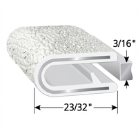 Sold By The Foot - White, Extra Wide, Flexible Plastic Windlace-LP 202-A