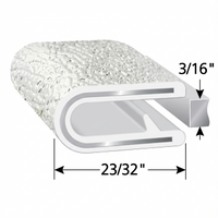 Sold By The Foot - White, Extra Wide, Flexible Plastic Windlace-LP 202-A