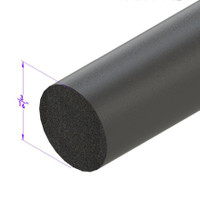 Sold By The Foot - .1875 Round Extrusion-LP 2051