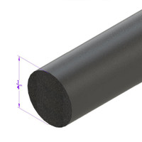 Sold By The Foot - .25 Round Extrusion-LP 2054