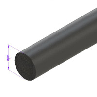 .375 Round Extrusion.  Sold by the foot-LP 2057