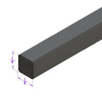 Sold By The Foot - .125 Square Extrusion-LP 2110